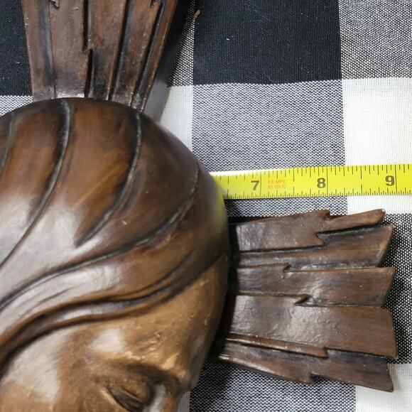 Vintage Crucifix Jesus Bust Cross Christianity Religious 1970s Decor Stunning - Picture 7 of 8